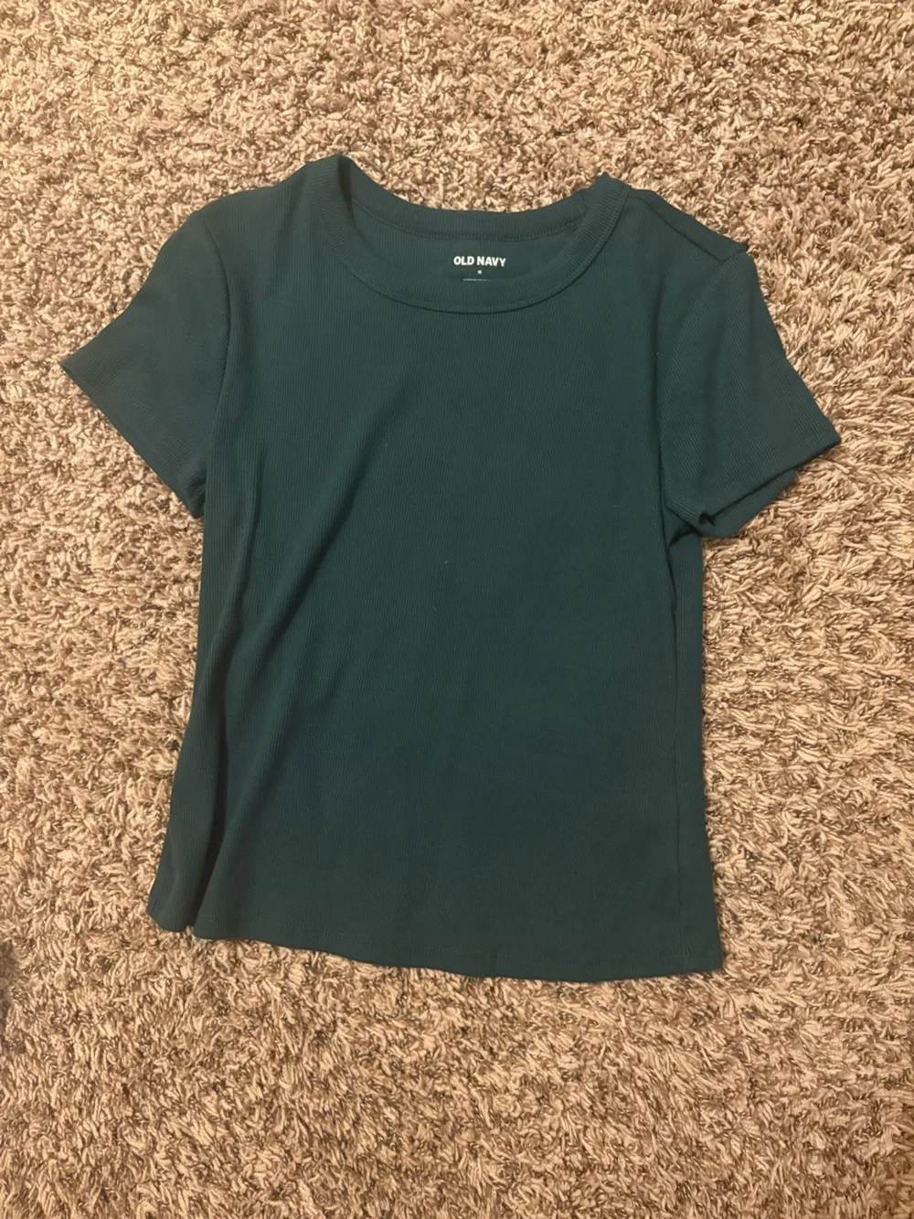Old Navy Blue Short-Sleeve Tee with Green Tee Layer